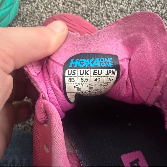 Hoka One One Rincon 3 Women's Running Shoes Size 8B Pink Athletic Comfy Walking - Picture 7 of 9